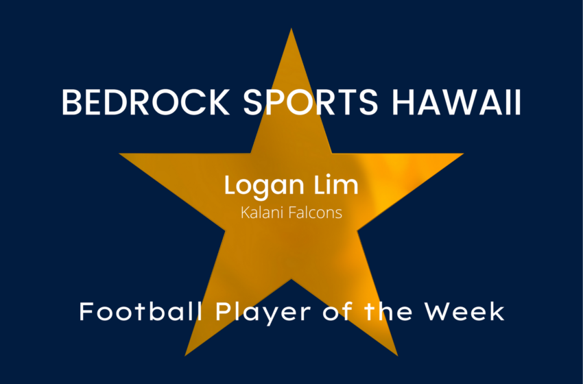  Kalani Quarterback Logan Lim Earns Bedrock Sports Hawaii’s Football Player Of The Week Honor