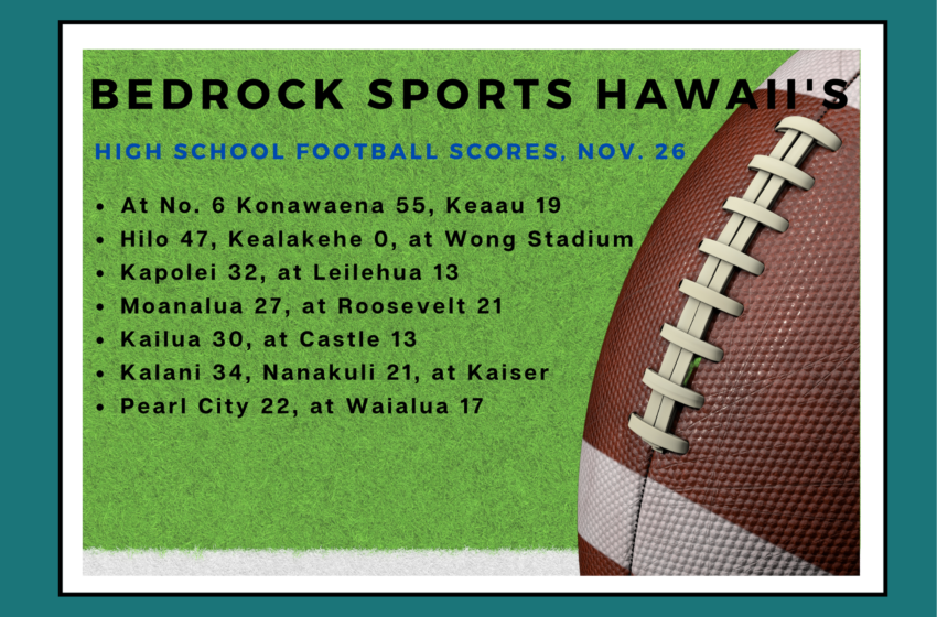  No. 6 Konawaena, Hilo Advance; Bedrock’s Friday Football Scoreboard
