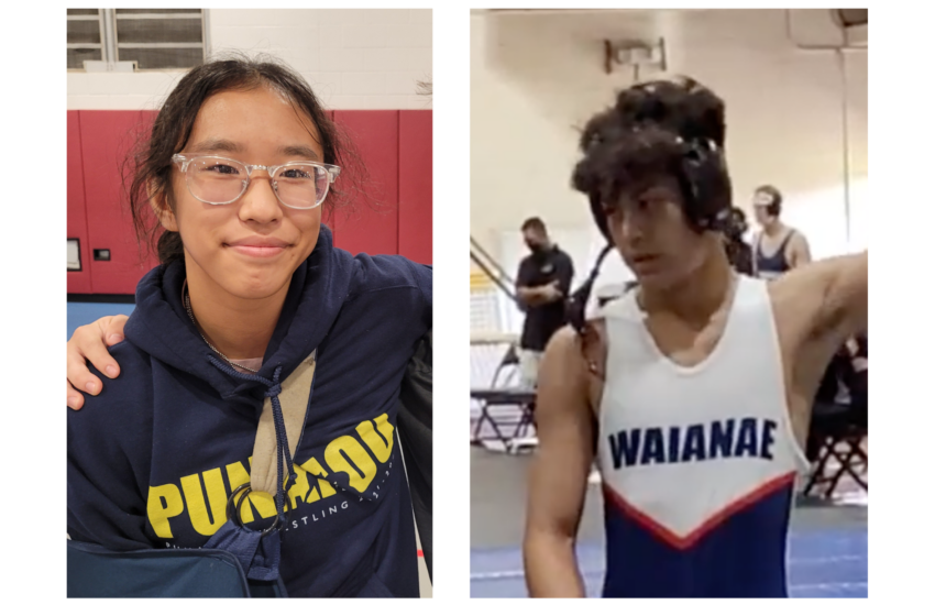  Sophomores Angelina Daoang Of Punahou And Bransen Porter Of Waianae Burst Into Hawaii High School Wrestling Scene