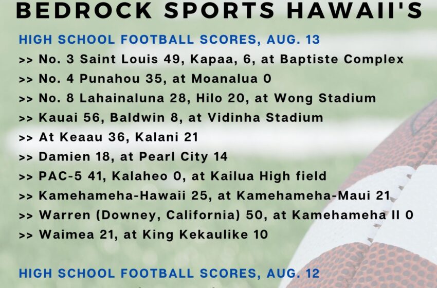  WEEK 2 Is In The Books: Bedrock Has All The Scores And Next Week’s Schedule