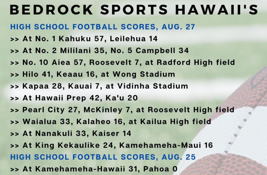  All The WEEK 4 High School Football Scores And The WEEK 5 Schedule
