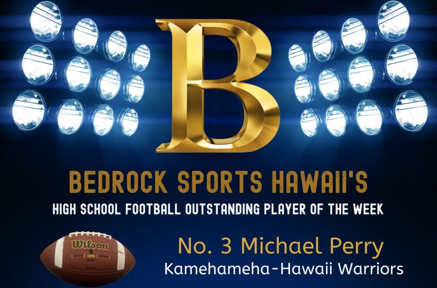  Kamehameha-Hawaii’s Michael Perry Is 2022’s Third Football Player Of Week From Big Isle