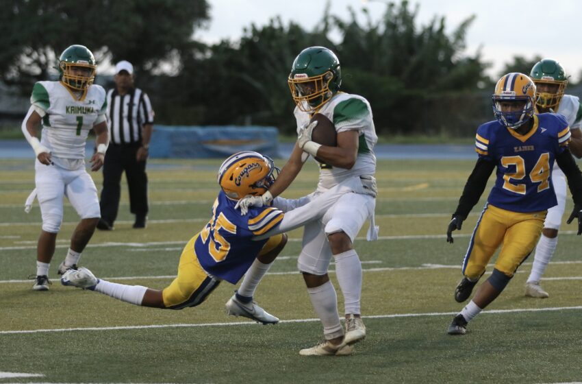  Needing 19 More Yards To Reach 1,000, Kaimuki Running Back Ofa Vehikite Could Miss Rest Of Season With Dislocated Elbow