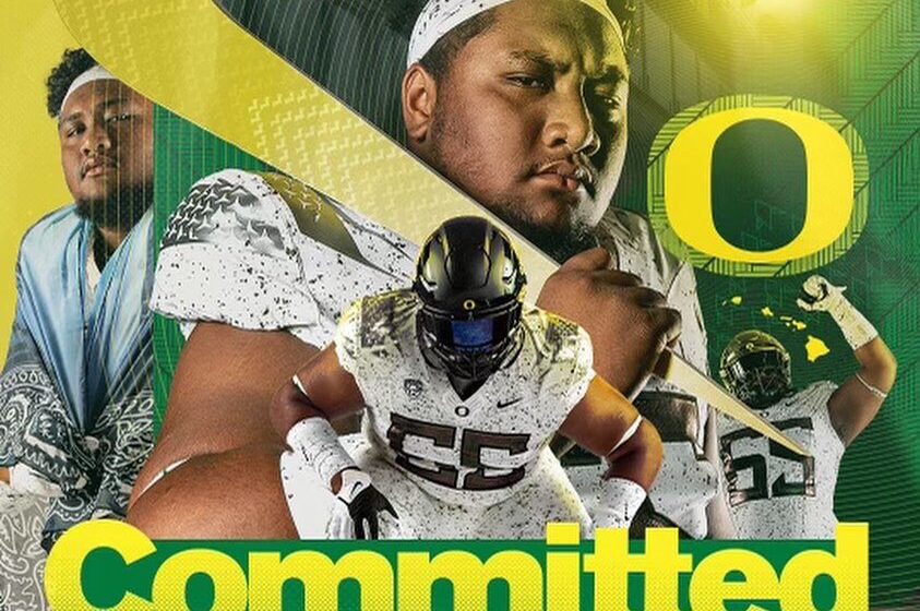  Farrington’s Iapani Laloulu Commits To Oregon And Will Reunite With His Older Brother On The O-Line