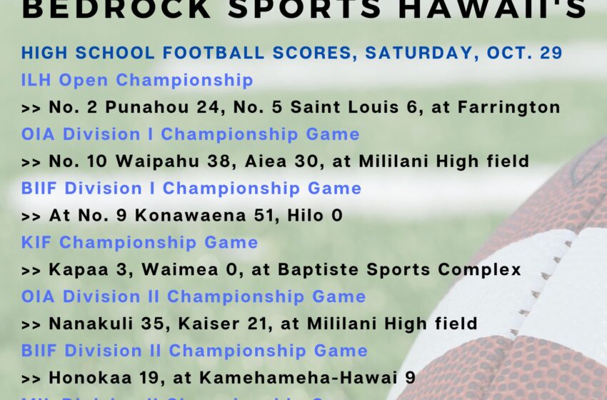  Eight Are Great In WEEK 13: Two Days Of Hawaii High School Football League Championships