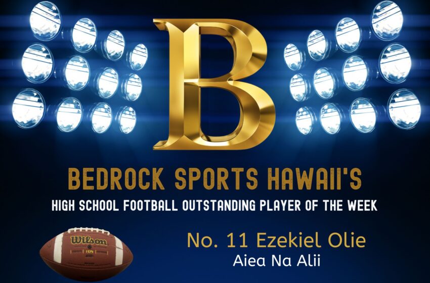  Aiea Junior Quarterback Ezekiel Olie Is Bedrock’s Outstanding Football Player Of Week 9