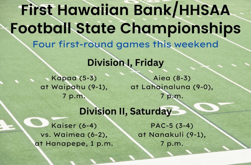  Four Of The First Hawaiian Bank/HHSAA Football State Championships Games Scheduled This Weekend