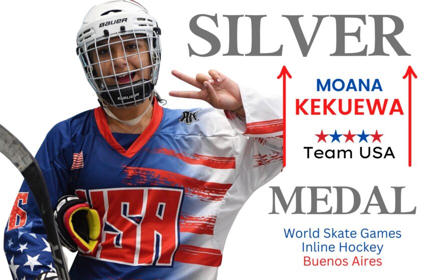  Hawaii’s Moana Kekuewa Is Part Of Team USA’s Silver Medal Inline Hockey Performance At The World Skate Games