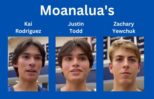  Esteemed National Honors For Moanalua Volleyball’s Kai Rodriguez, Justin Todd and Zachary Yewchuk