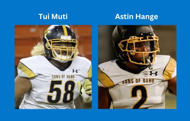  Two Punahou Players Make College Commitments: OL Tui Muti To Hawaii And WR Astin Hange To Air Force