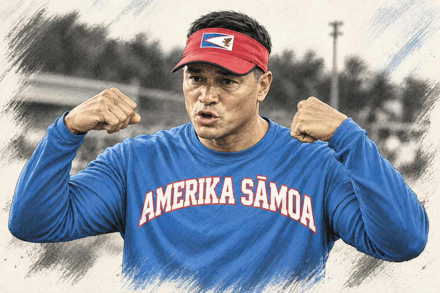 American Samoa flag football coach Sterling Carvalho.